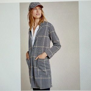 🆕SANCTUARY Anthropologie Plaid City Coat Blazer sz S